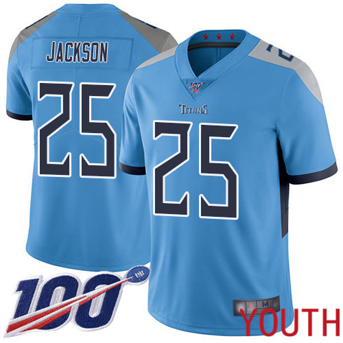 Tennessee Titans Limited Light Blue Youth Adoree  Jackson Alternate Jersey NFL Football #25 100th Season Vapor Untouchable